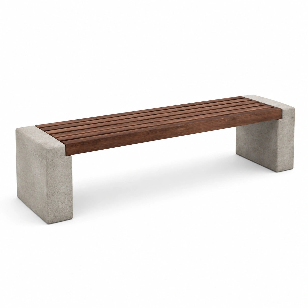 Holz- und Betonbank Braun/Grau 180x40x45 cm