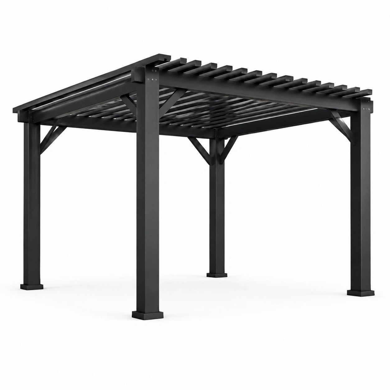 Pergola Aluminium Schwarz 300x300x240 cm