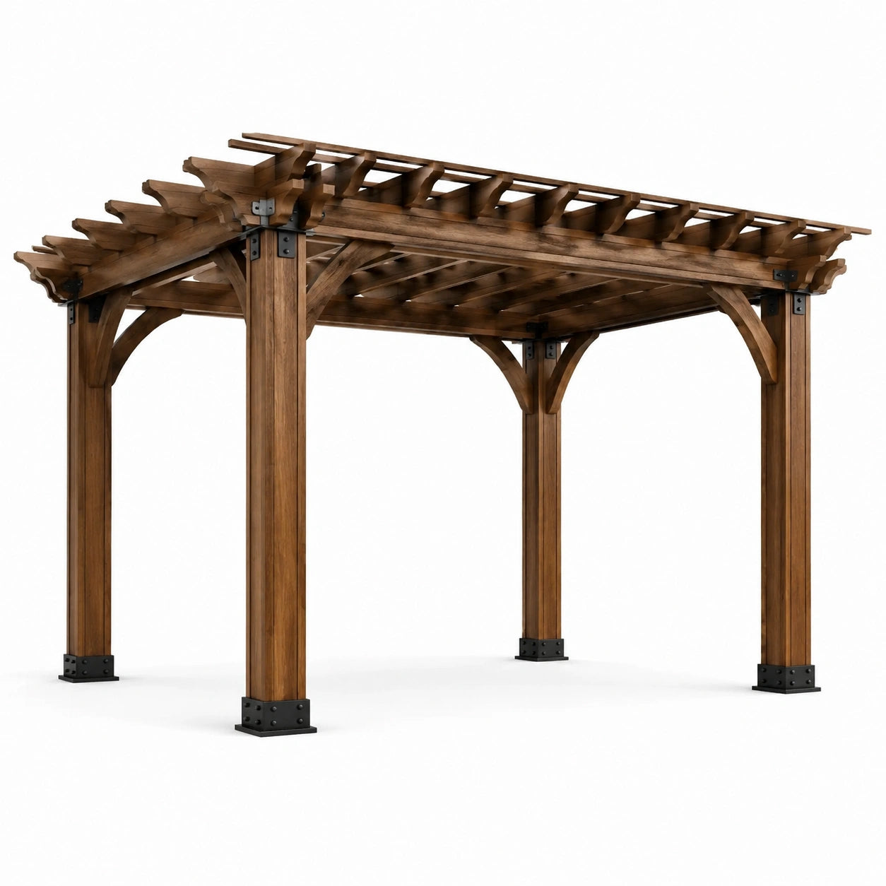 Holz Pergola Zedernholz Braun 300x300x230 cm