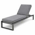 Gartenliege Aluminium Grau