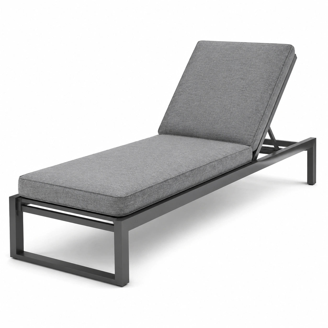 Gartenliege Aluminium Grau