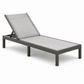 Sonnenliege Aluminium Textilgewebe Grau 200x65 cm