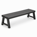 Gartenbank Aluminium Schwarz 160x40x45cm