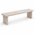 Betonbank rechteckig Beige 200x40x45 cm