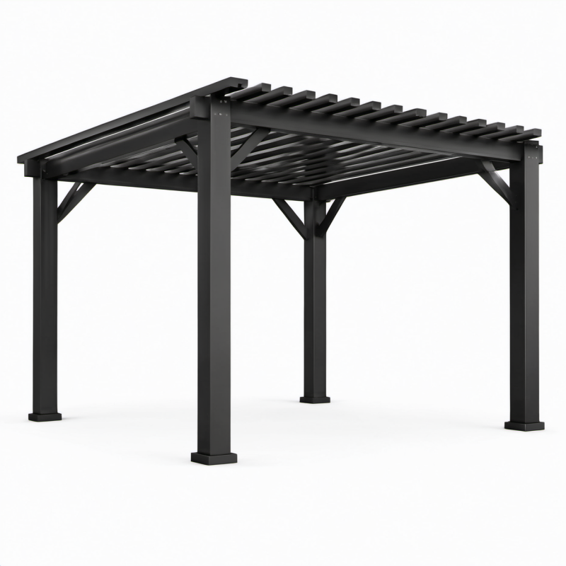 Pergola Aluminium Schwarz 300x300x240 cm